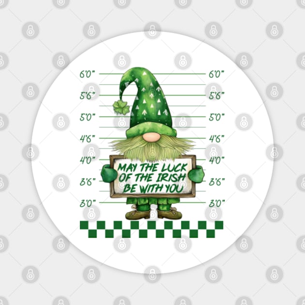 May The Luck of The Irish Be With You Gnome Leprechaun Magnet by GreenCraft